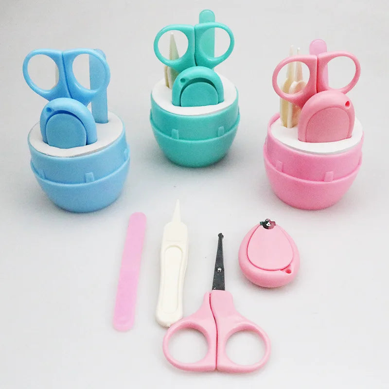Newborn Baby Nail Scissors Kid Safe Portable Nail Clipper Trimmer Tweezer with Box Baby Nail Care Tools Children Manicure Kit