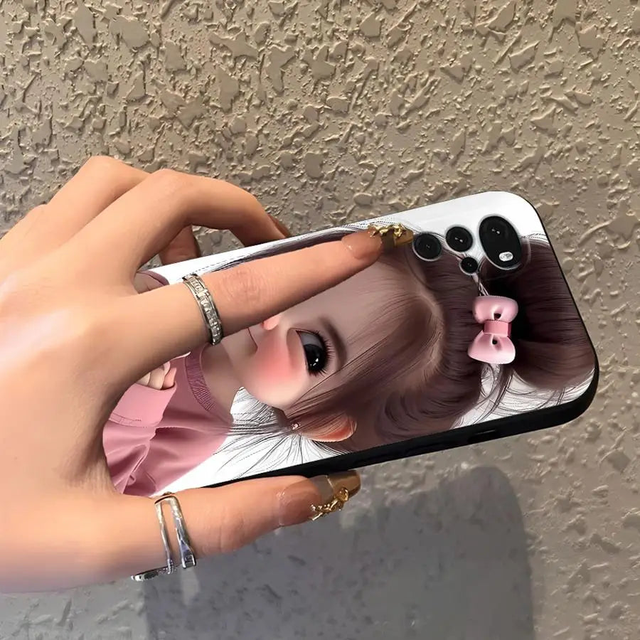 Cartoon Girl Pattern Phone Cover Case for Motorola Moto G50 G60s G32 G71 G52 G22 Edge40 G53 G30 Edge 20 Pro 30 Lite G51 G73