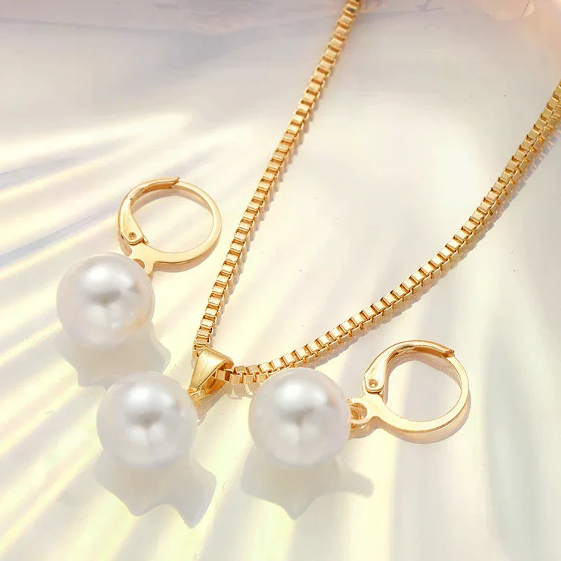 3 Pcs Jewelry Set Of Earring Pendant Necklace For Women Exquisite Fashion Wedding Gift