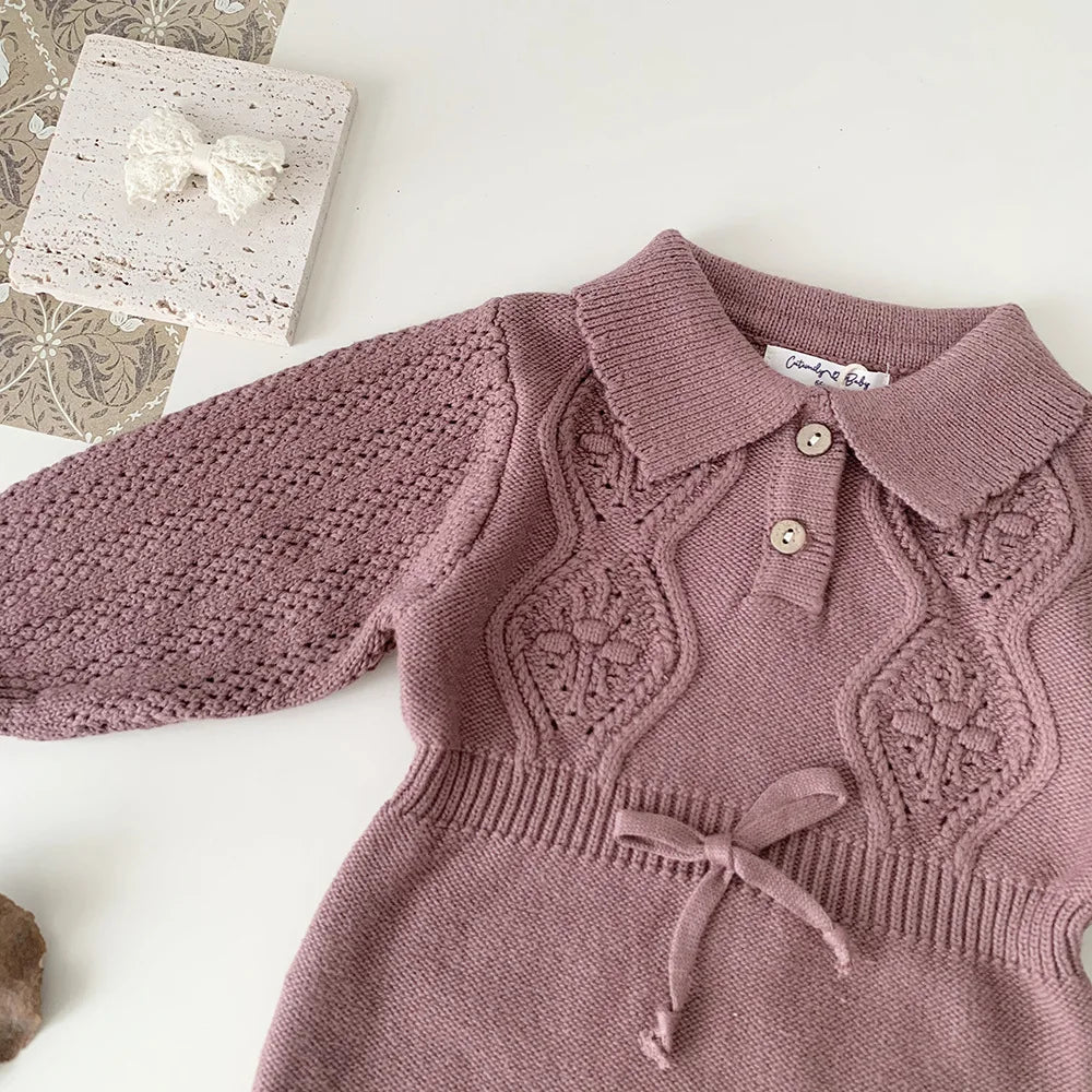 Spring Newborn Infant Toddler Baby Girl Boy Rompers Warm Knit Jumpsuit Long Sleeve Soft Outfits Clothing Baby Winter knit Romper