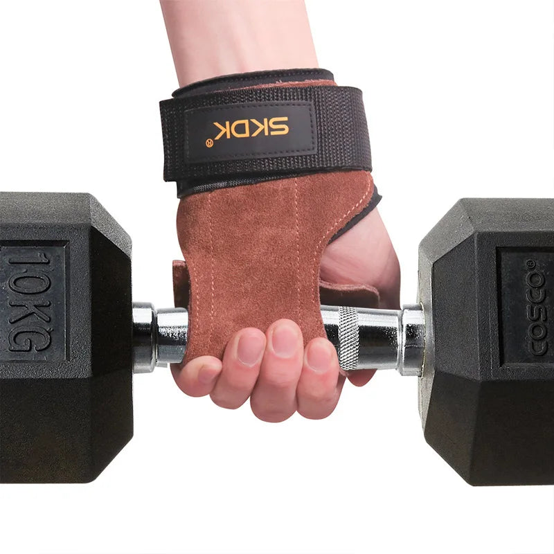 2Pcs Gym Gloves Fitness Hand Palm Protection Equipment Anti Slip Wear-resistant Wrist Wraps Hard Pull Weight Lifting Grip Pads