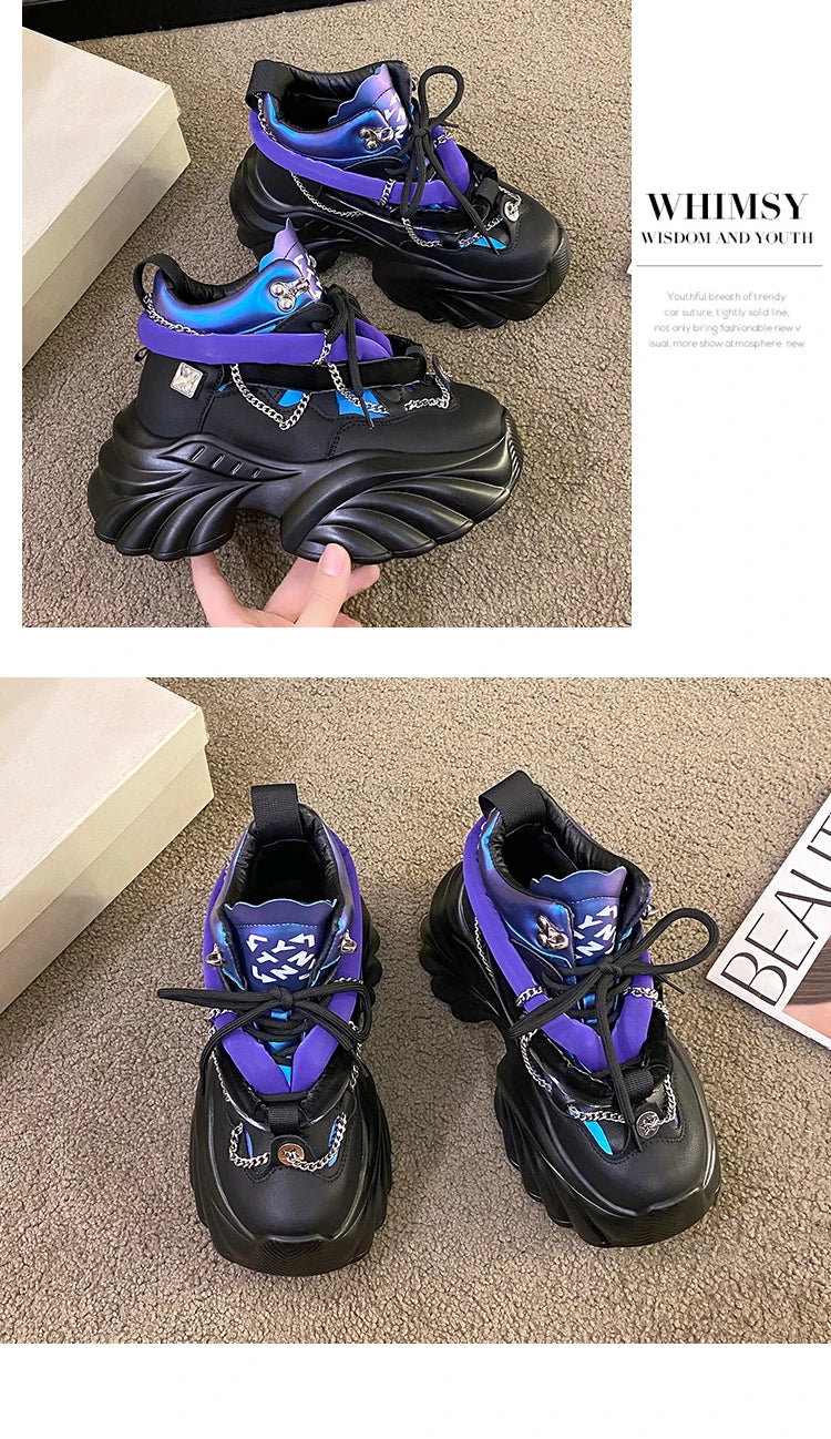 Lovely Kawaii Women sneakers wedge casual shoes woman sneakers women running shoes woman lace-up female sneakers Loafers Shoes