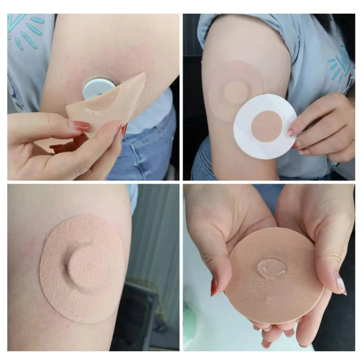 30Pcs Waterproof Sensor Adhesive Patches Strong Adhesion Breathable Sensor Covers for Running Walking Swimming Bathing