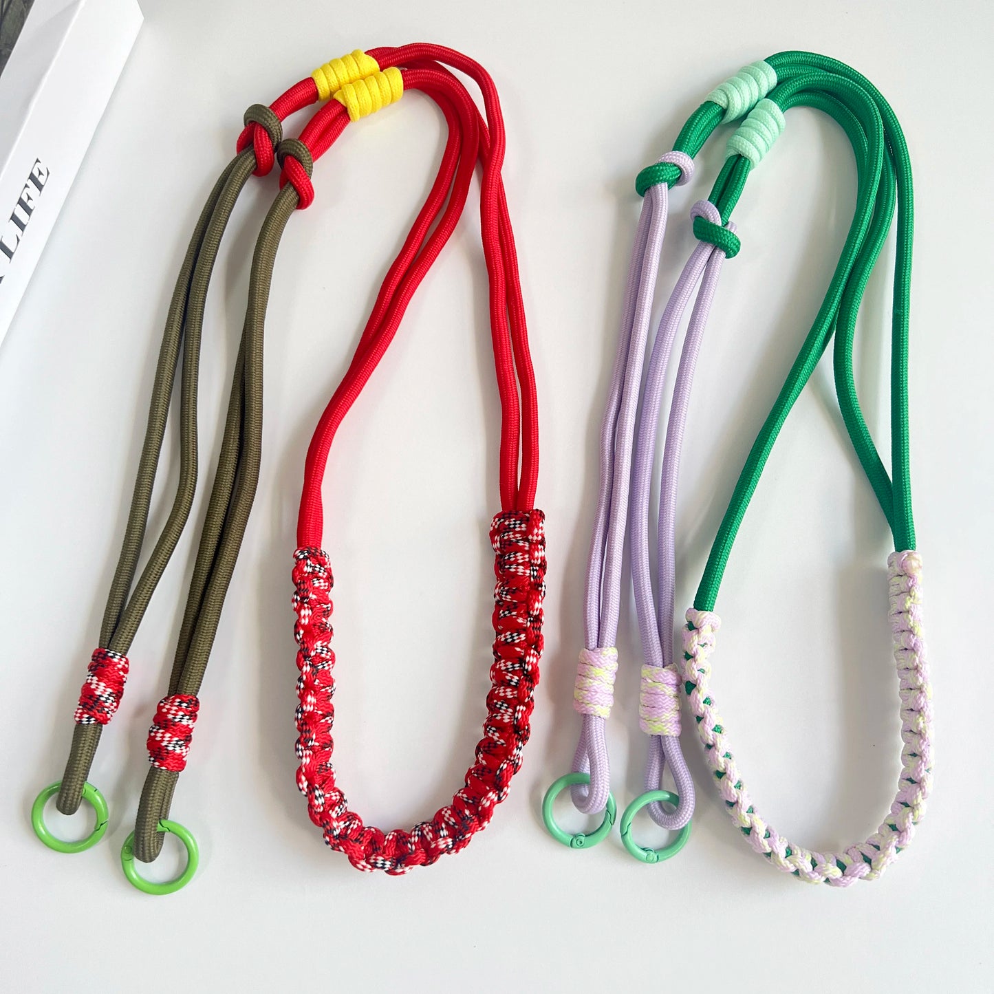 Hand Woven Fried Dough Twists Lanyard Fixed Card Color Contrast Diagonal Shoulder Lanyard Mobile Phone Lanyard Durable Lanyard