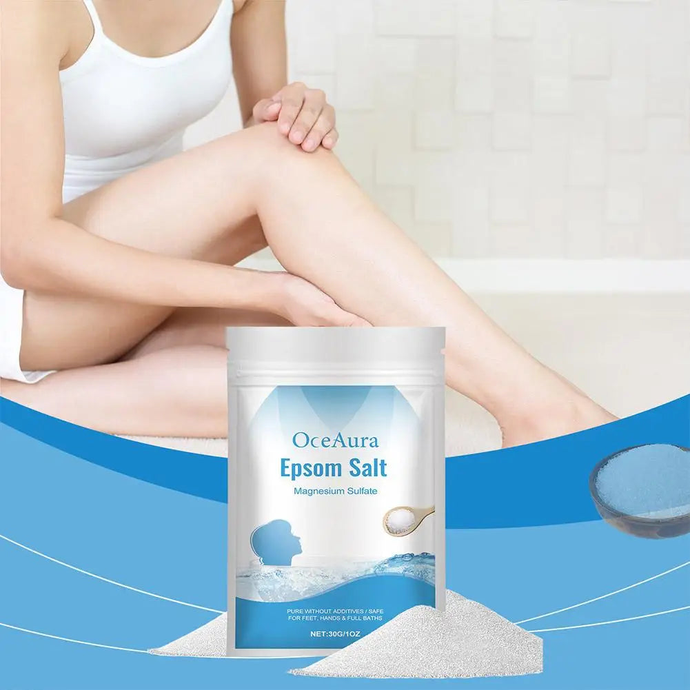 1/2/3/4/5/6/8/10PCS*30g Natural Epsom Salt Body Bath Salt Gentle Exfoliating Dead Skin Remover Deep Moisturizing Care