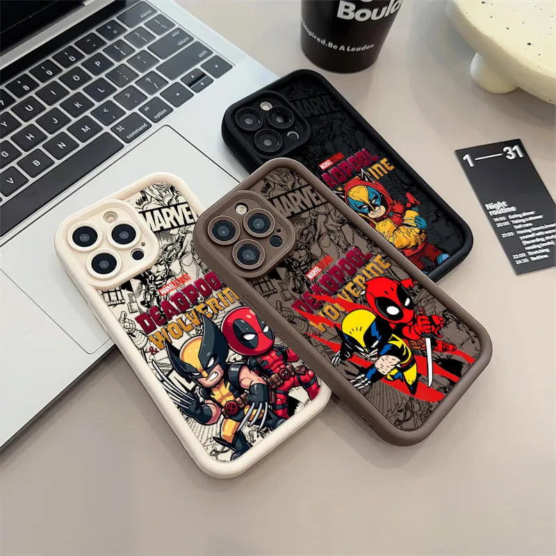 Cool DeadpoolS & WolverineS Phone Case for iPhone 17e 17 16e 16 15 14 13 12 11 Air Pro Max Mini XR XS X Plus Soft TPU Back Cover