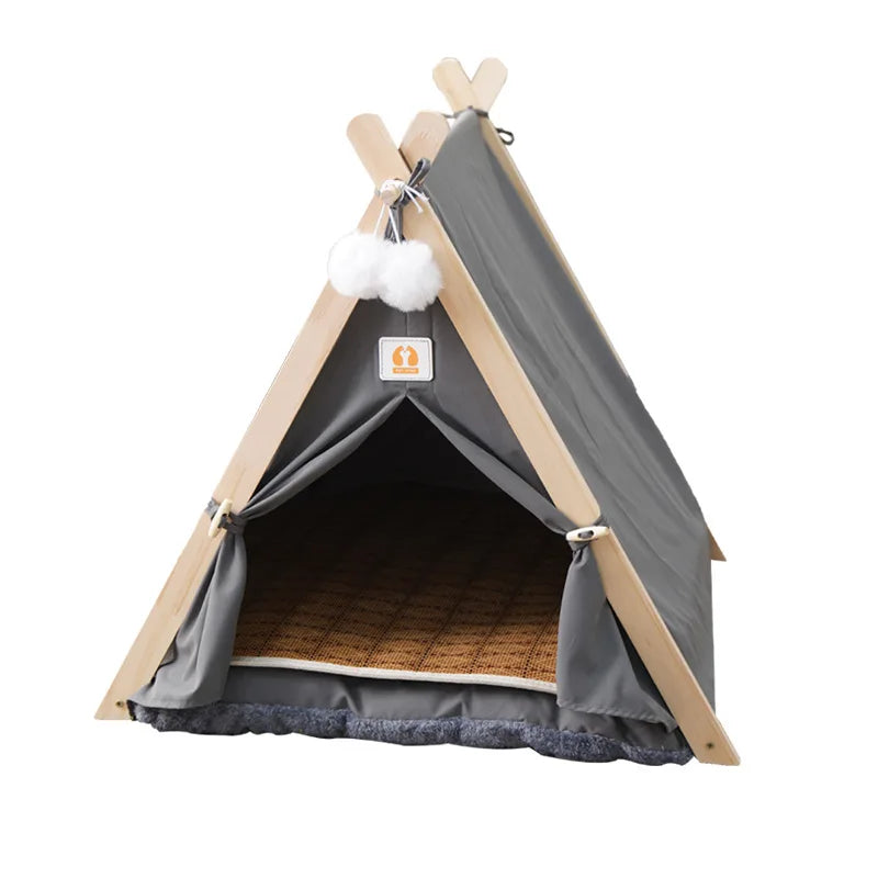 Winter Pet tent, Christmas dog house, cat house, all year round, cat delivery room, pine wood for winter warmth, cat tent