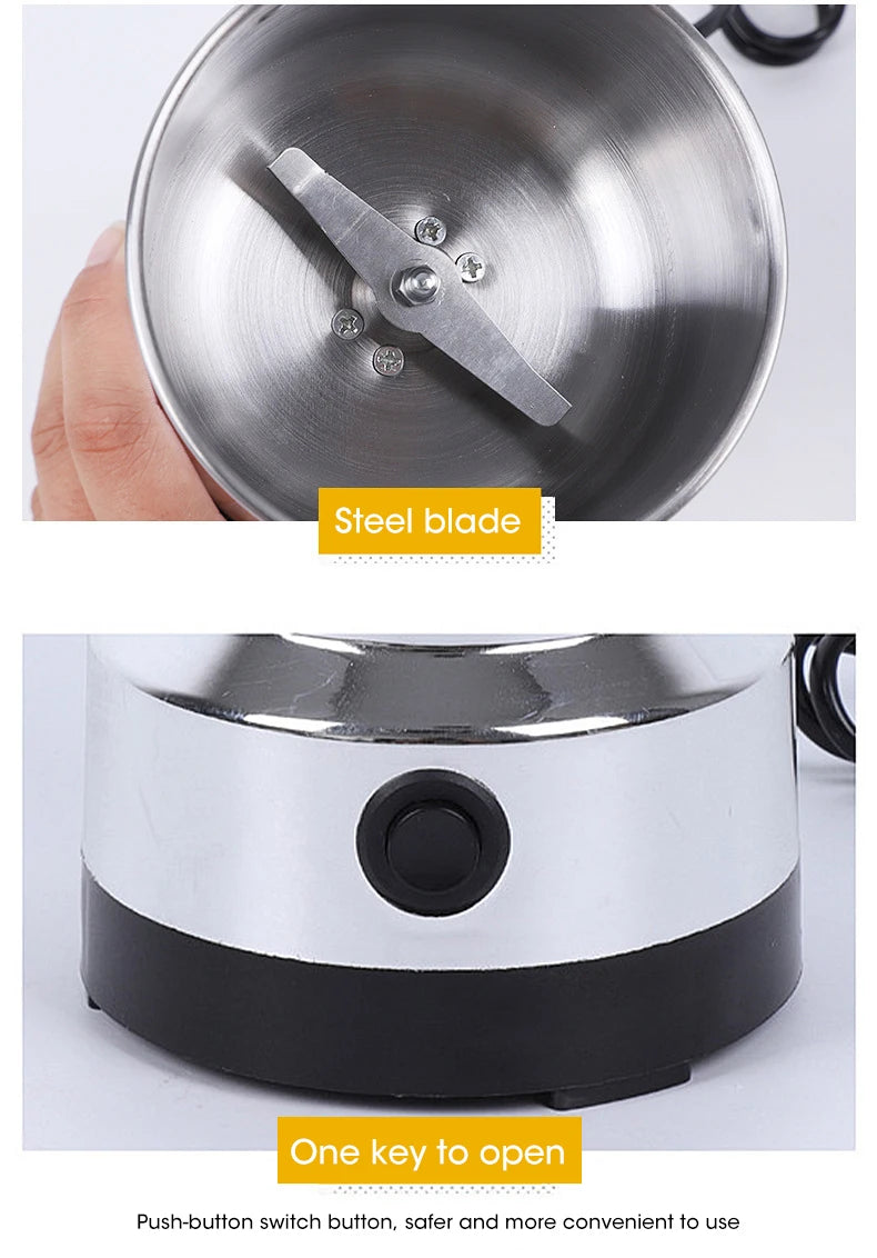 2024 NEW Mini Electric Grinder Household 300ml Ultrafine Baby Food Pulverizer Coffee Grinder Spice Pepper Grinder Grain Mill