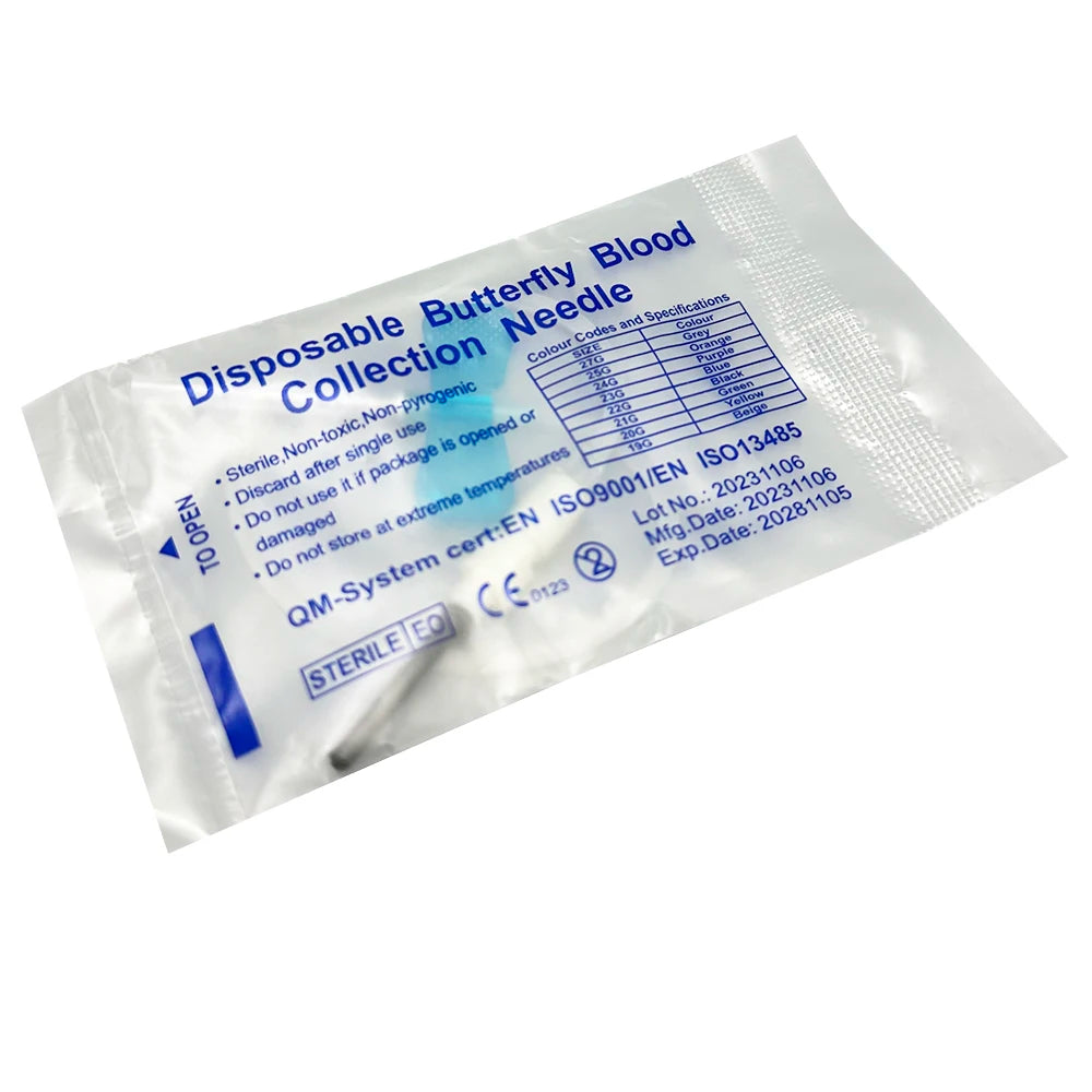 100pcs/lot Disposable Butterfly Blood Collection Needle double wing type Blood Collection Needle Pet Care Room Cat Dogs Animal