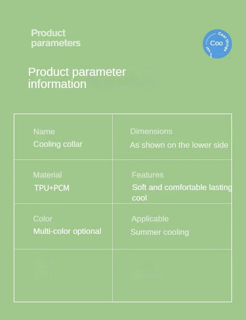 Sunstroke Prevention and Cooling Tool Outdoor Sports Cooling Ring Summer Comfort PCM Cold Collar Beach Travel Essentials