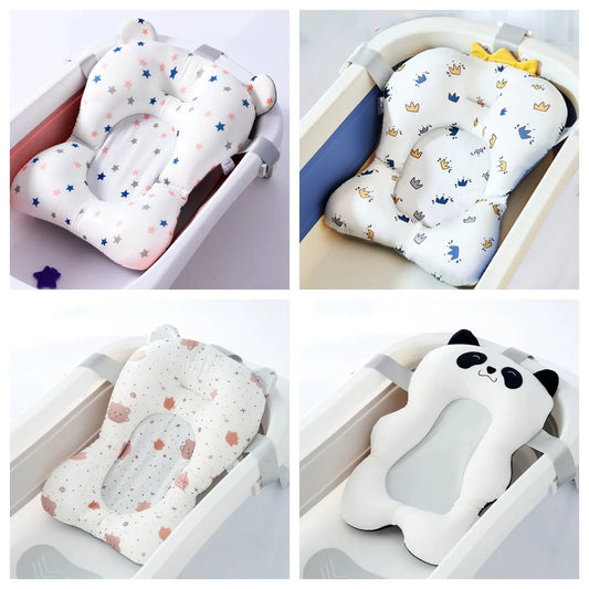 Baby Bathtub Pad Infant Ajustable Bath Support Seat Mat Cushion Newborn Comfortable Floating Security Water Pad Foldable