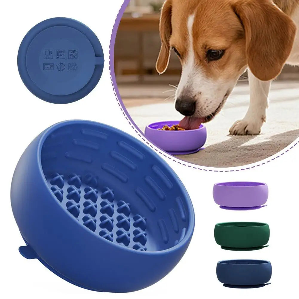 Unique Slow-feeding Reducing Dog's Overeating Bloating Dog Bowl Non-slip Anti-spill Pet Silicone Tableware Portable Feeding Bowl