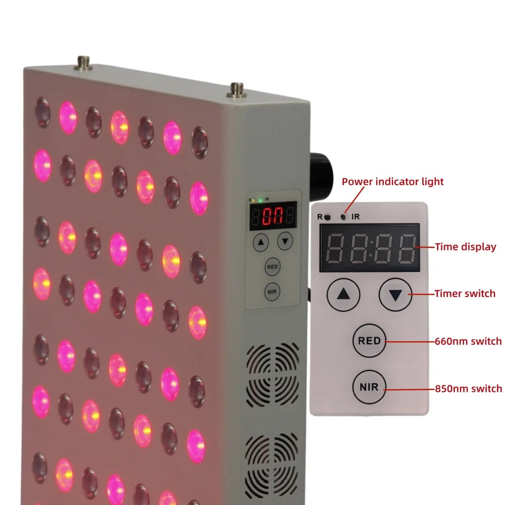 660nm 850nm Dual Chips Timing Led Red Light Therapy Panel Lamp Near Infrared Therapy Light LED Beauty Devices for Face and Body