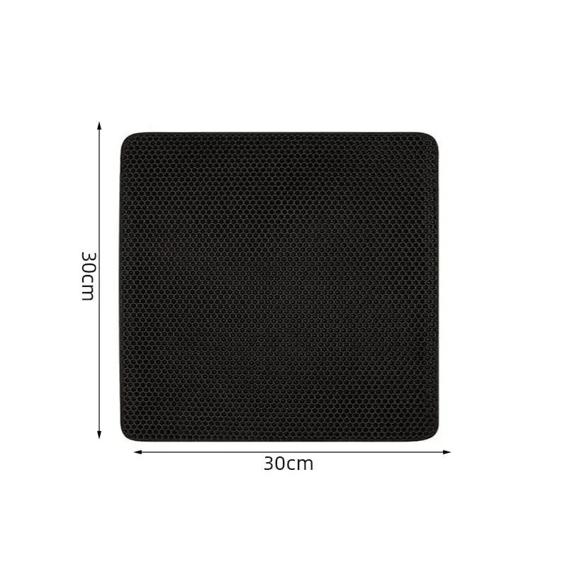 Non-Slip Waterproof Cat Litter Mat-Double Layer Washable Pet Floor Mat, Durable&Easy to Clean, Traps Litter for Cats&Small Pets