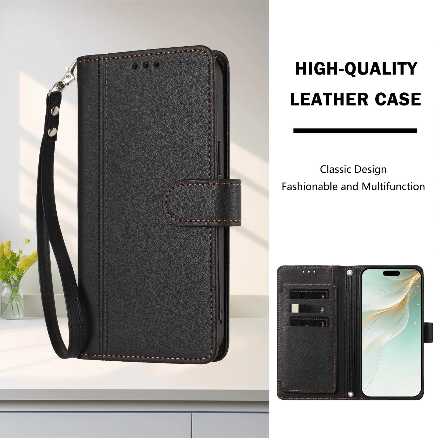 PU Leather Flip Phone Case For Oneplus 8T 9R 10T 11R 12R 13R 15T Holder 9 Card Slots Wallet Cover For Oneplus 13 12 11 10 9 Pro