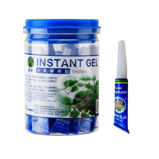 Aquarium Instant Glue 5g x 25pcs Safe Reef Glue for Plants Moss, Coral, Stone, Wood Aquascaping, Quick Drying