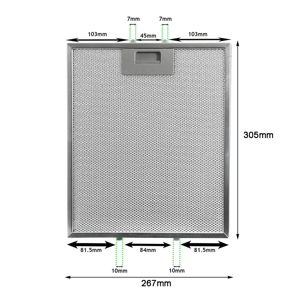 Range Hood Filter Cooker Hood Grease Filter Kitchen Extractor Ventilation Aluminium Aspirator Filter Mesh Replacement 30*26cm