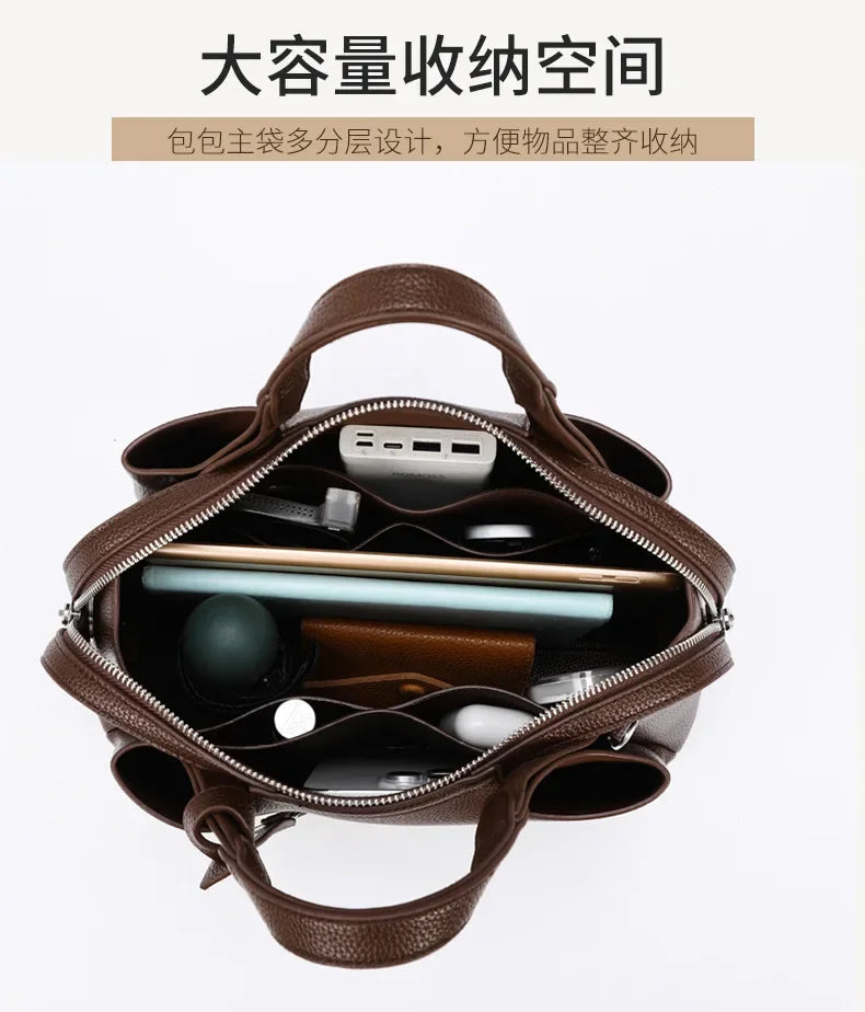 Luxury leisure travel zipper shoulder bag, high-quality design handbag, classic and trendy women's backpack