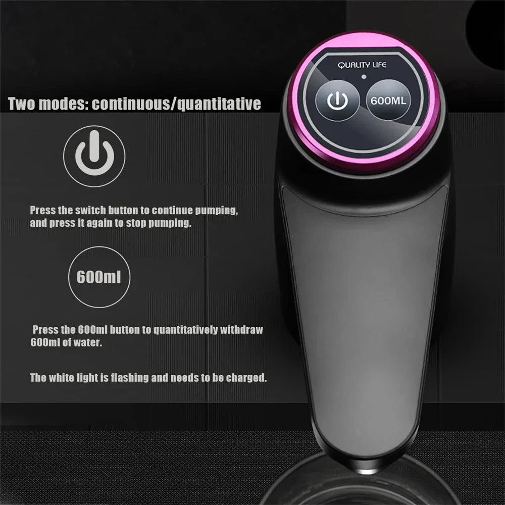 Portable 5 Gallon Water Dispenser Universal Water Dispenser for 2.5 3 and 5 Gallon Bottles USB Charging Water Bottle Pump