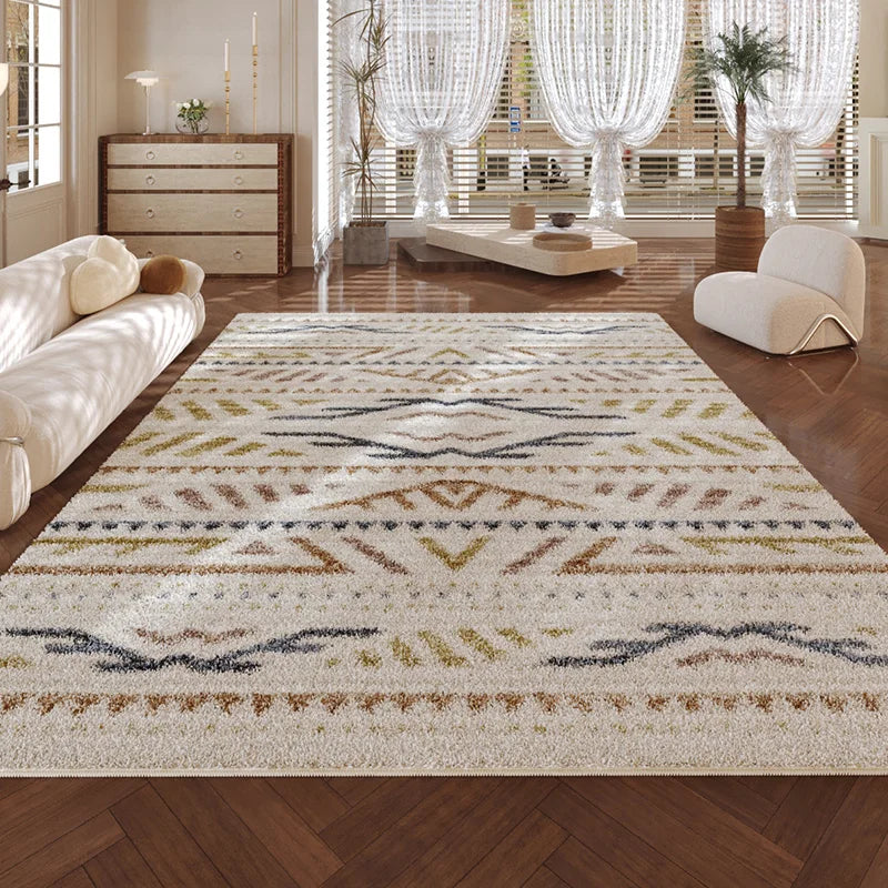 VIKAMA New Design Warm Wave Retro Winter Warm Non-slip Floor Mats Living Room Bedroom Sofa Washable Dirt-resistant Carpet