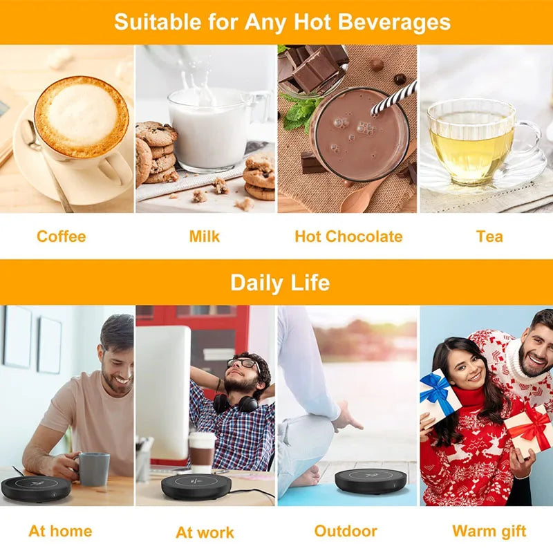 Cup Heater Coffee Mug Warmer Hot Tea Makers Heating Pad Warmer Coaster Electric Hot Plate Coffee Heater For Tea Milk