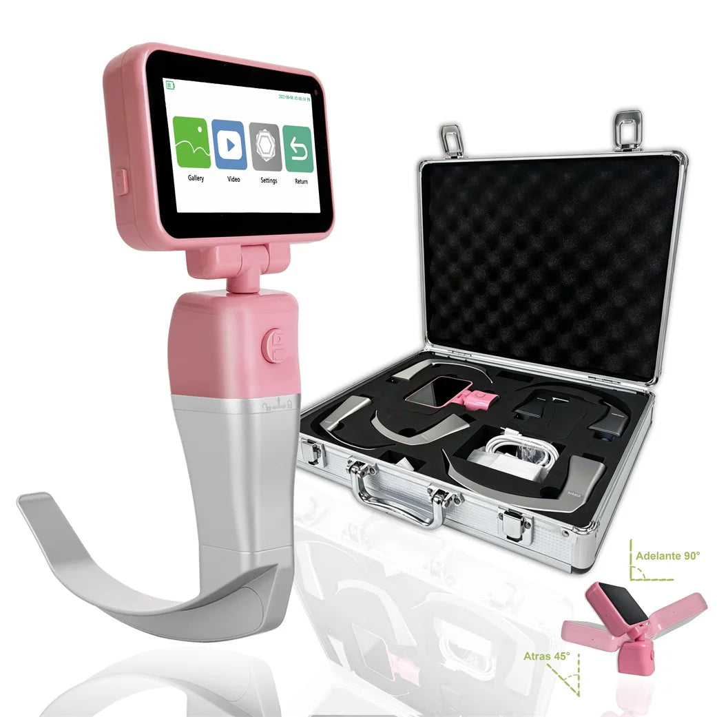 3.5" Touch Screen Video Laryngoscope for Anesthesia, 6 Blades Optional & Customizable Combination