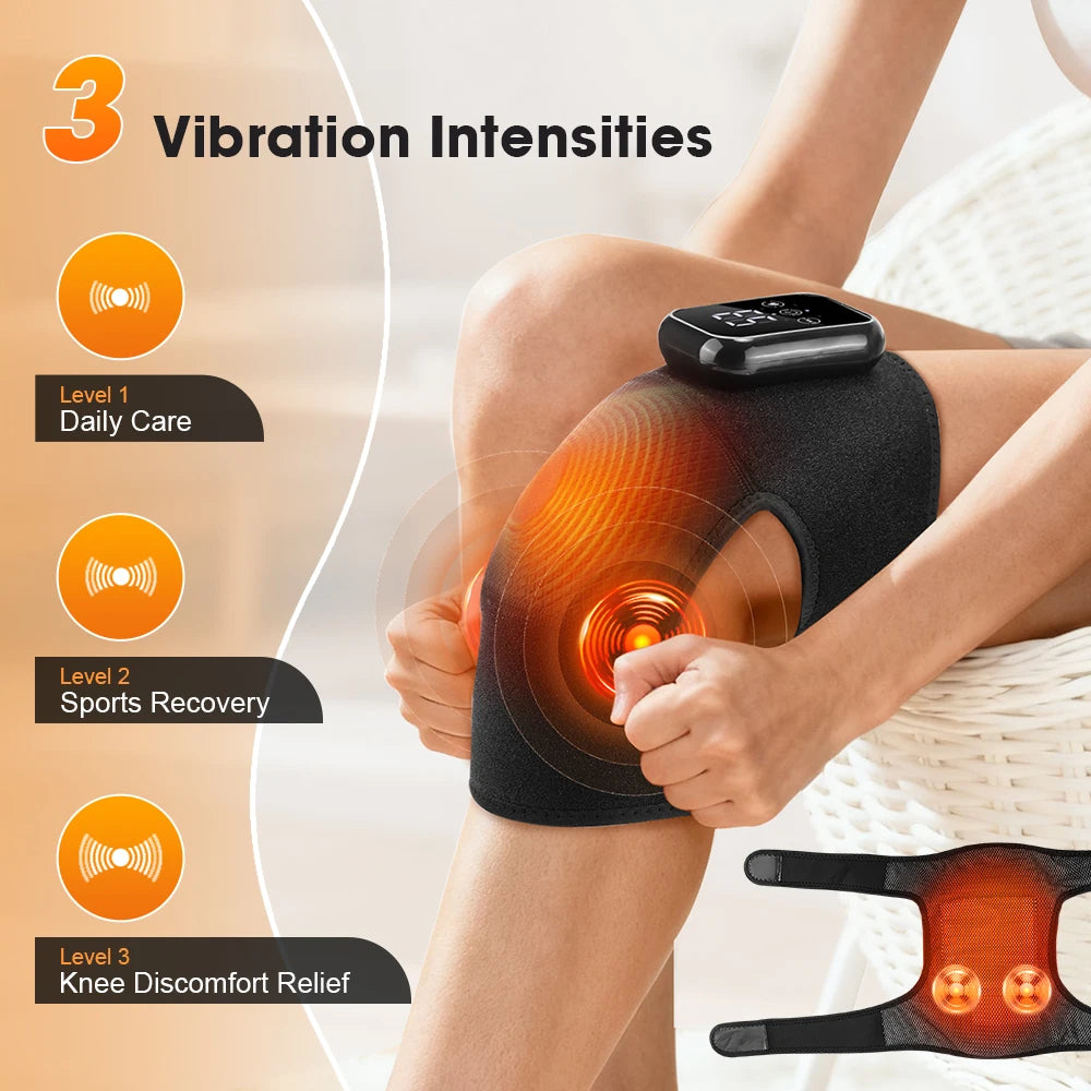 Heating Massage Knee Pad Shoulder Elbow Smart Vibration Hot Compress Protemote Blood Circulation Muscle Relax Joint Massager