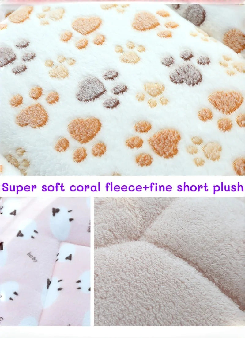 Durable Pet Blanket Plush Dog Sleeping Bed Mats Washable Cat Portable Sofa home travel suitable Warm Soft Flannel relax Towel