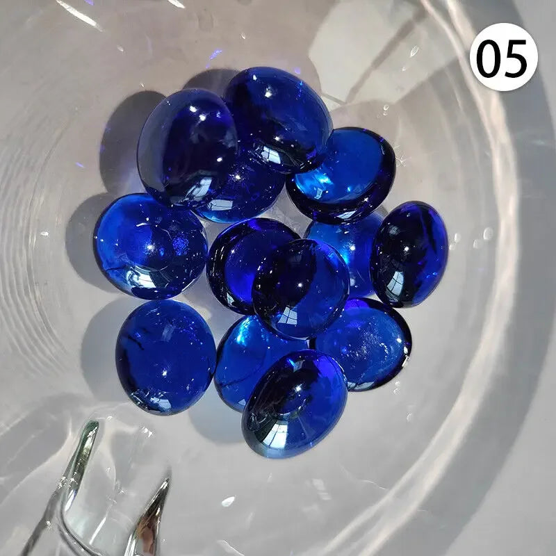 100% Natural Round Clear Quartz Crystal Bulk Tumbled Stone Mini Colourful Flat Stone Ornament Fish Tank Aquarium Decorations