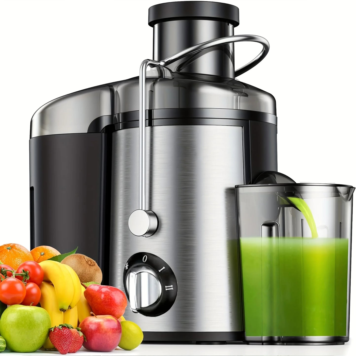 Multi-function Juicer, Juice Blender, Mixer, Food Processor, 3-inch Wide-mouth Juicer Extractor For Vegetables And Fruits, 3