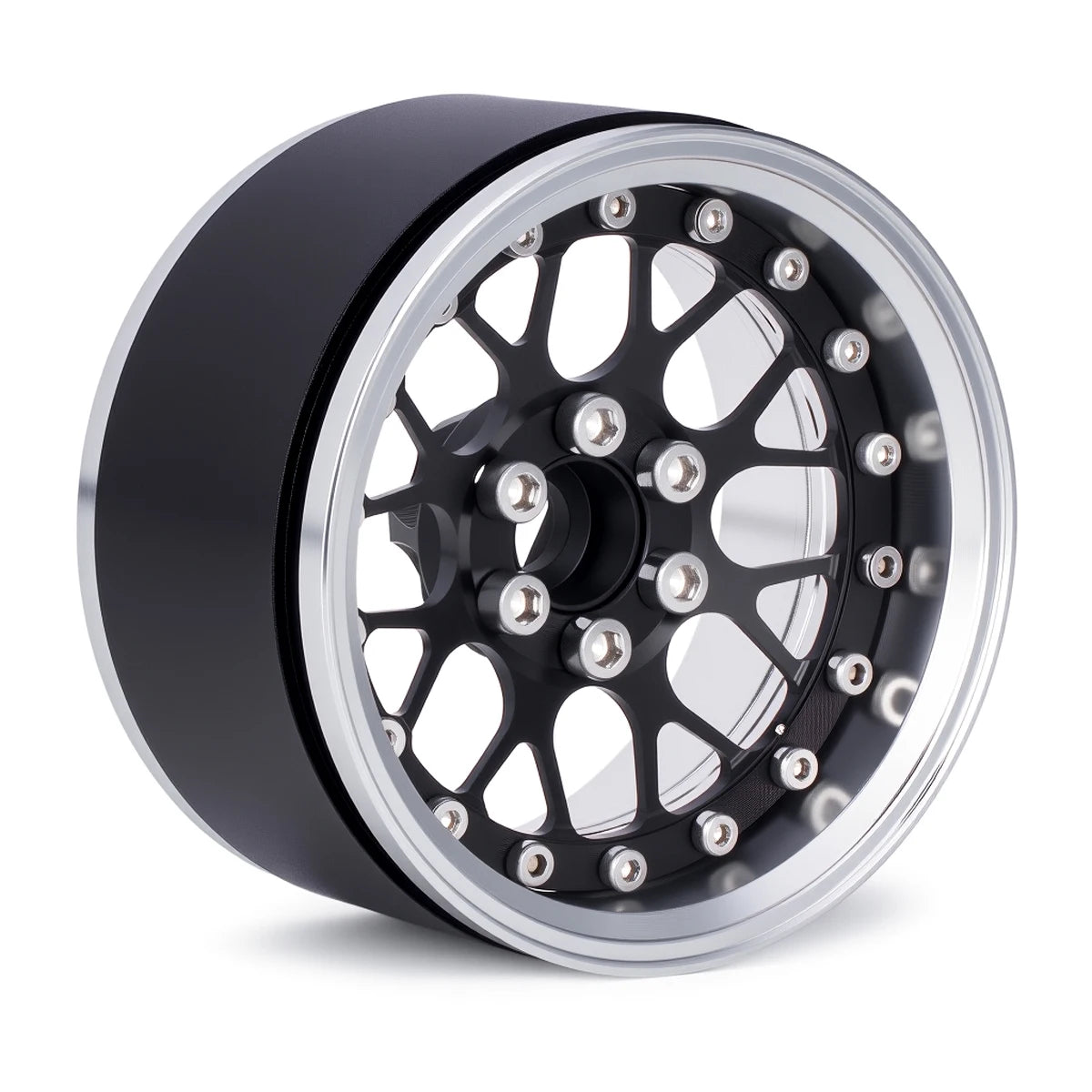4Pcs 2.2 Inch Aluminum Alloy Beadlock Wheels Rim 12mm Hex for 1/10 RC Crawler Axial SCX10 90046 Wraith Capra TRX4 TRX6 D90