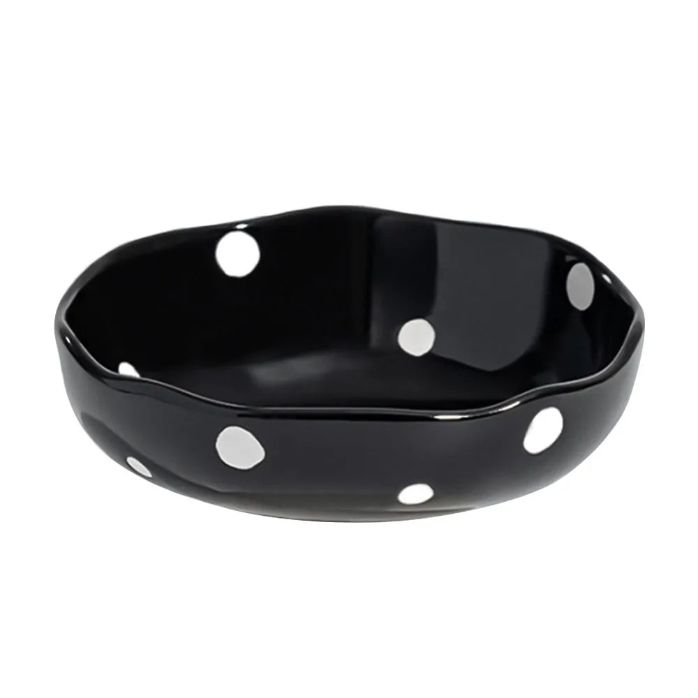 Ceramic Neck Protection Pet Bowl High Feet Slanted Mouth Mushroom Cat Bowl Anti-black Chin Anti-knockover Pet Food Bowl