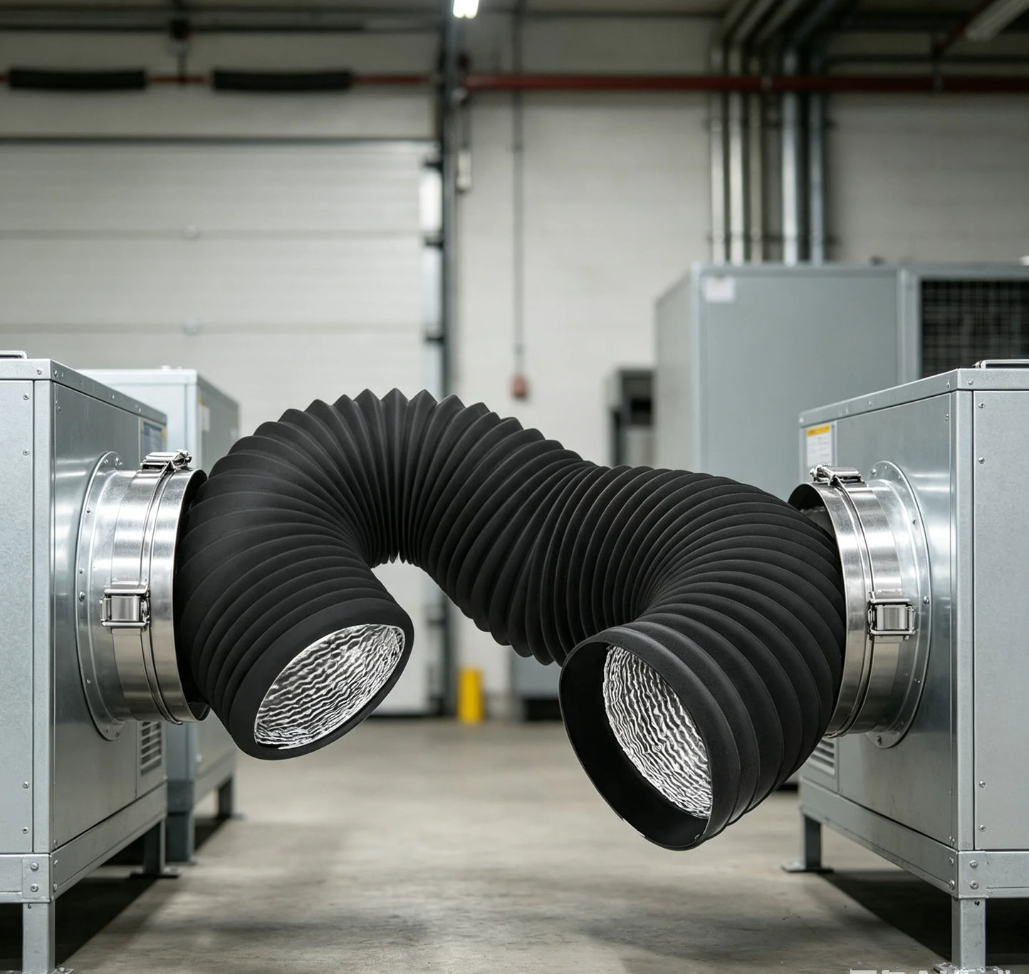 HTMCK 4 Inch Flexible Dryer Vent Hose, Heavy‑Duty Air Ducting Exhaust Pipe with 2 Stainless Steel Clamps for Kitchen