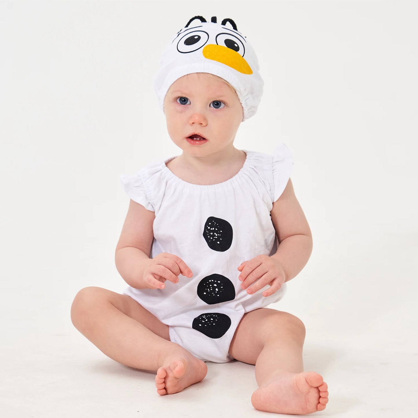 Umorden Baby Boys Girls Sleeveless Summer Snowman Costume Bodysuit Halloween Purim Christmas Photograph Fancy Dress 2pcs Set