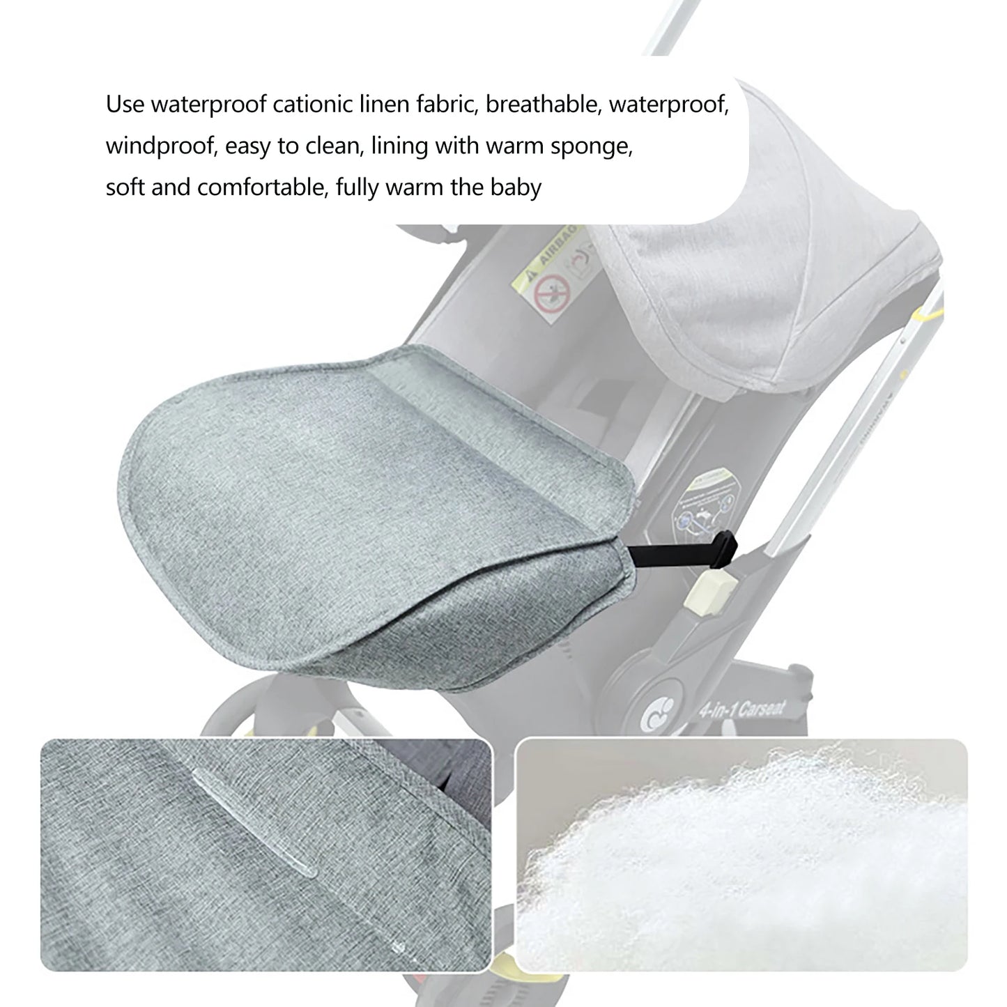 Foofoo Car Seat Winter Footmuff Socks Baby Stroller Accessories Warm Foot Cover For Doona Car Seat Stroller Windproof