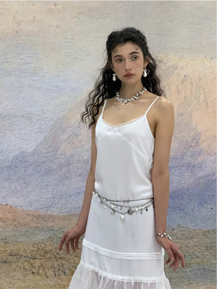Body jewelry woman Pearl belly waist chain with Skirt Metal Chain Sexy Pendant Adjustable Navel Accessories sexy tоy for women