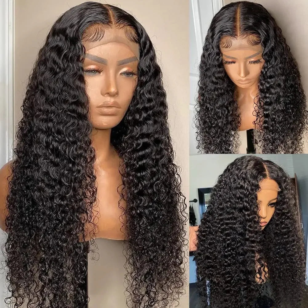 Geeta Curly Drawstring Wigs 13x6 Kinky Curly Lace Front Wig 13x4 Human Hair Lace Frontal Wigs Human hair for Women 4x4 5x5 Wig