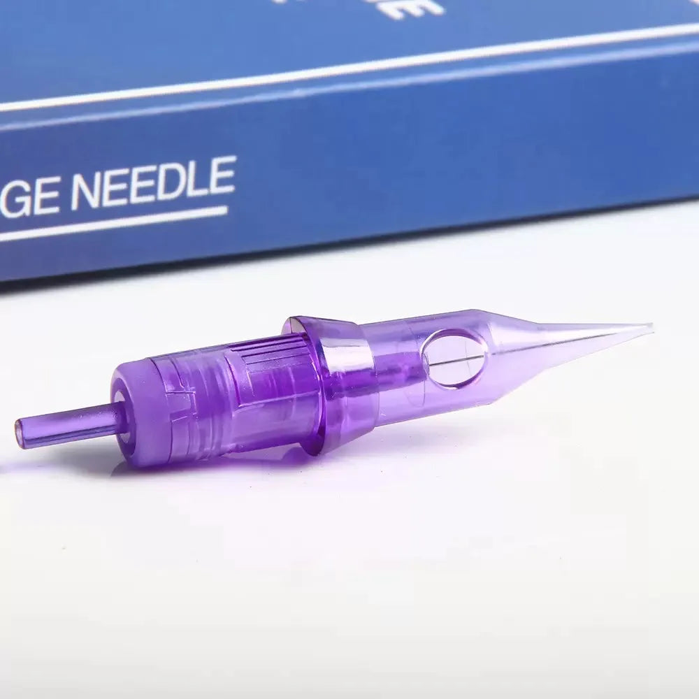 10Pcs 1/3RL PMU Tattoo Cartridge Needle Round Liner Disposable Sterilized Safety Needle 0.18/0.25mm For Permanent Makeup Eyebrow