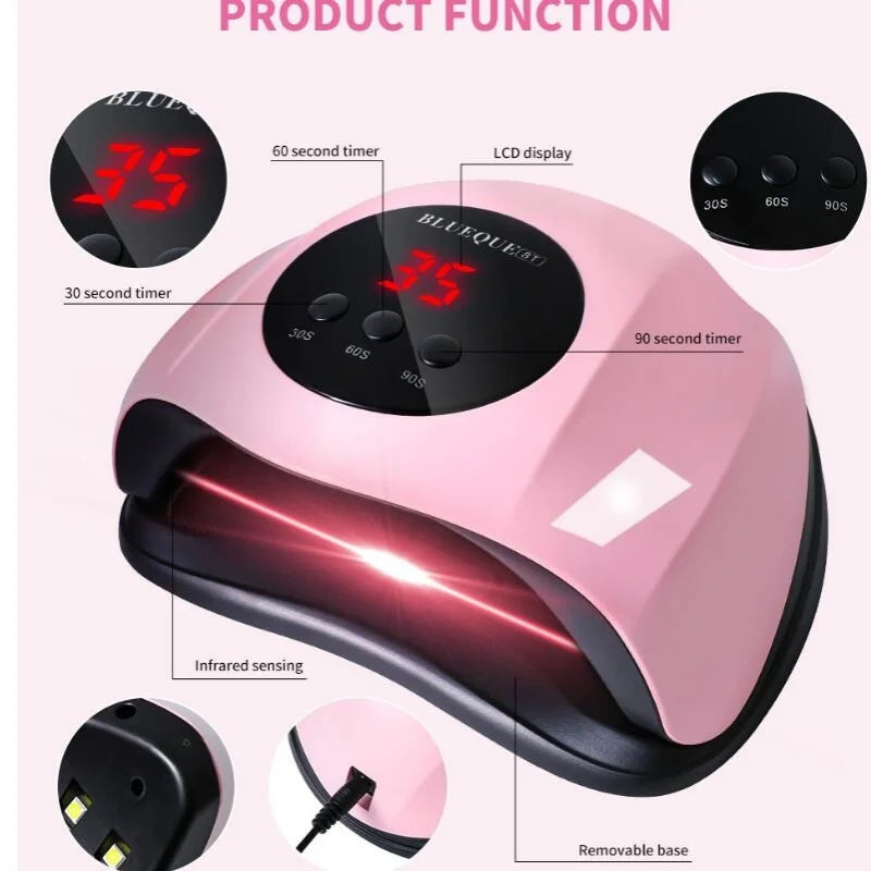 Nail Art Tools Nail Dryer Machine UVLED Nail Lamp Nail Dryer for Nail Gel Polish Curing with Smart Sensor Manicure Pedicure Tool