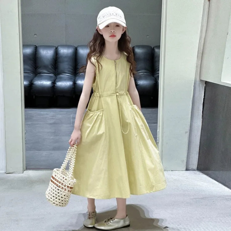 Sleeveless Girl Costume Girls Dresses 10 To 14 Years Old Dress Young Sets for Children Elegant 11 12 Princess Women's Party 6 8