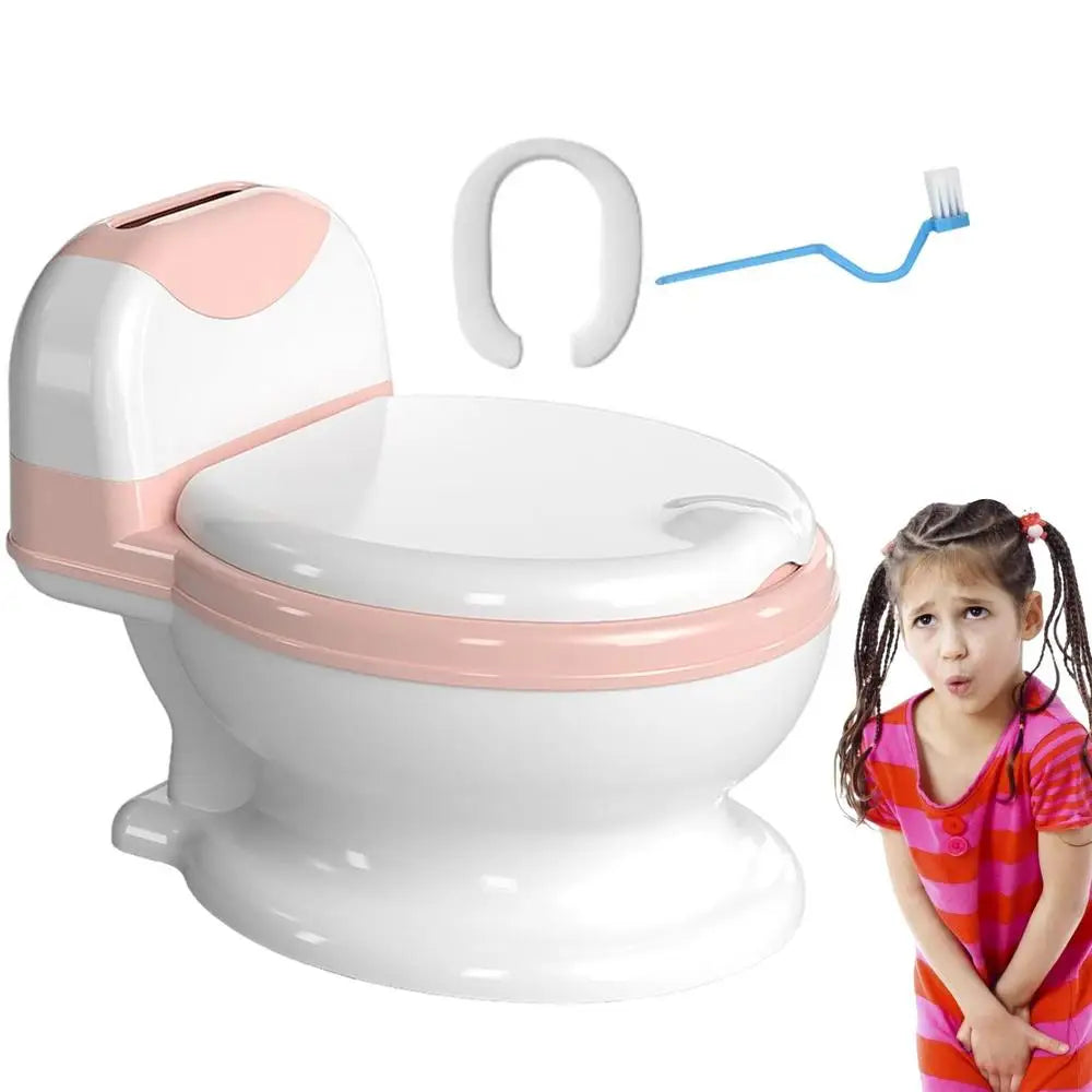 Baby Potty Training Toilet Seat Comfortable Backrest Cartoon Pots Portable Baby Pot For Children Potty Toilet Bedpan #WO