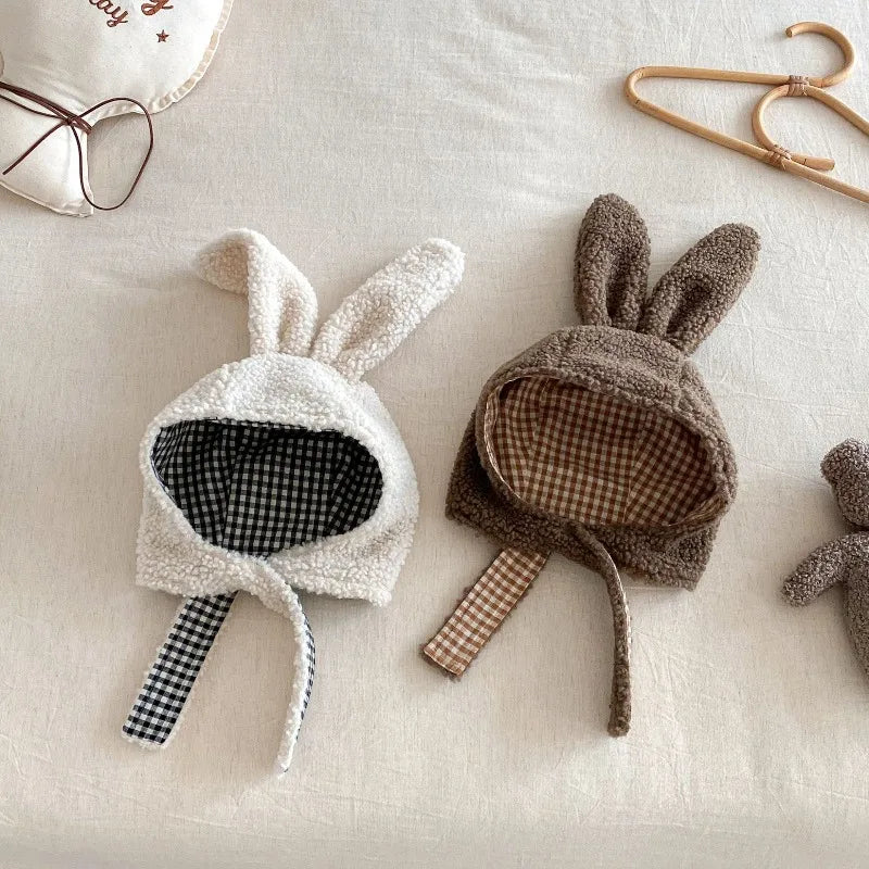 New Autumn Winter Baby Girl Boy Romper with Bunny Hat Cute Pocket Design Warm Infant Long Sleeve One-Piece Jumpsuit B5066