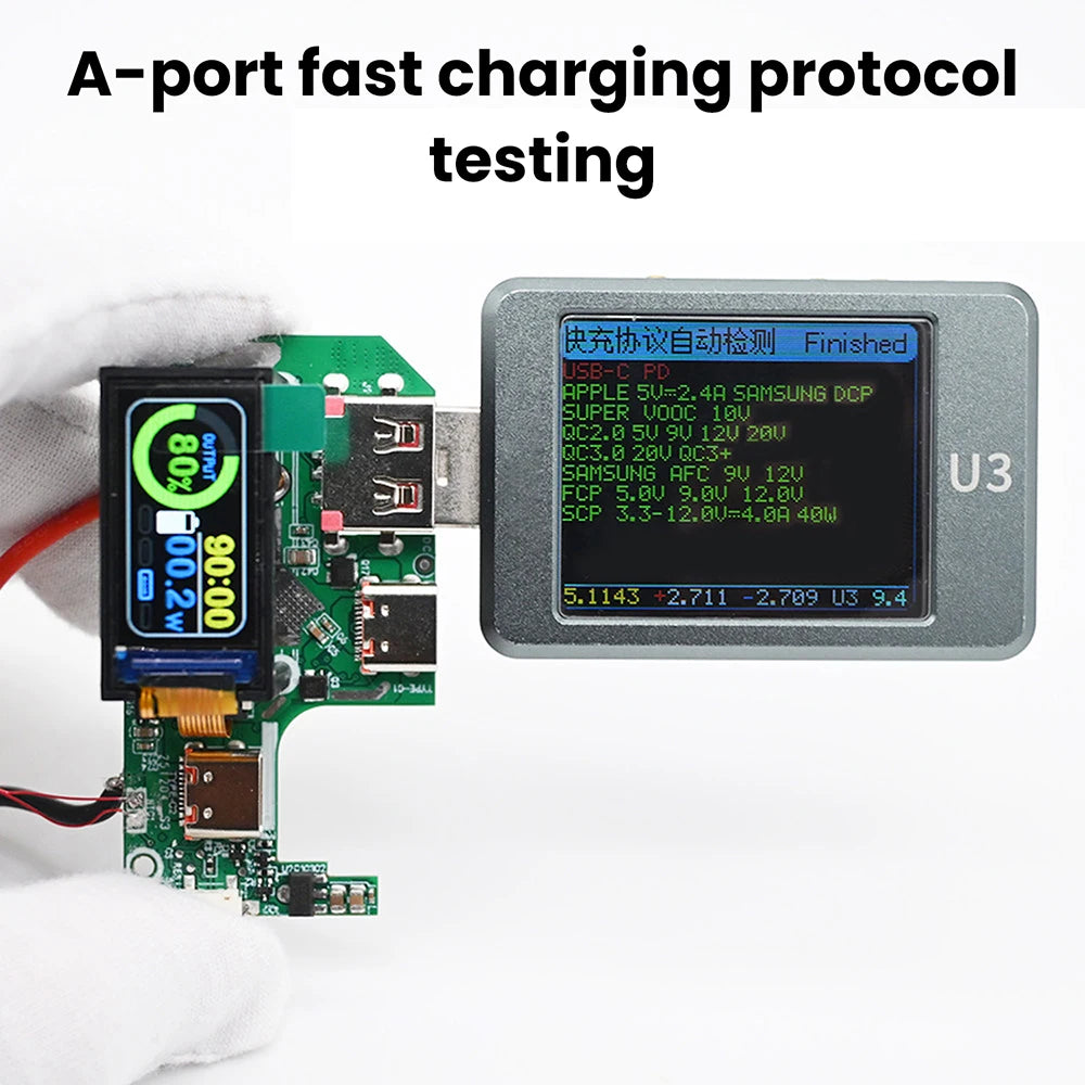45W 2S 65W 3S Fast Charging Module with TFT Display PD QC Compatible DIY Power Bank Circuit Board for Portable Chargers