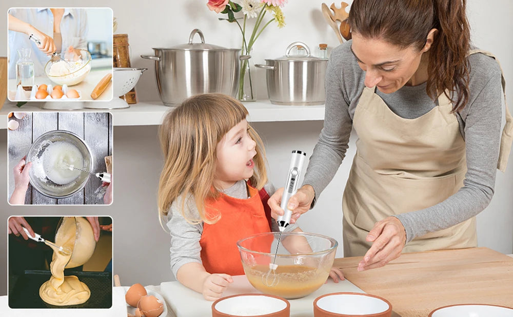 Mini Milk Frother For Coffee Mixer Handheld Egg Blender Electric Milk Foamer For Matcha Cappuccino Creamer Whisk Frothy Bubbler