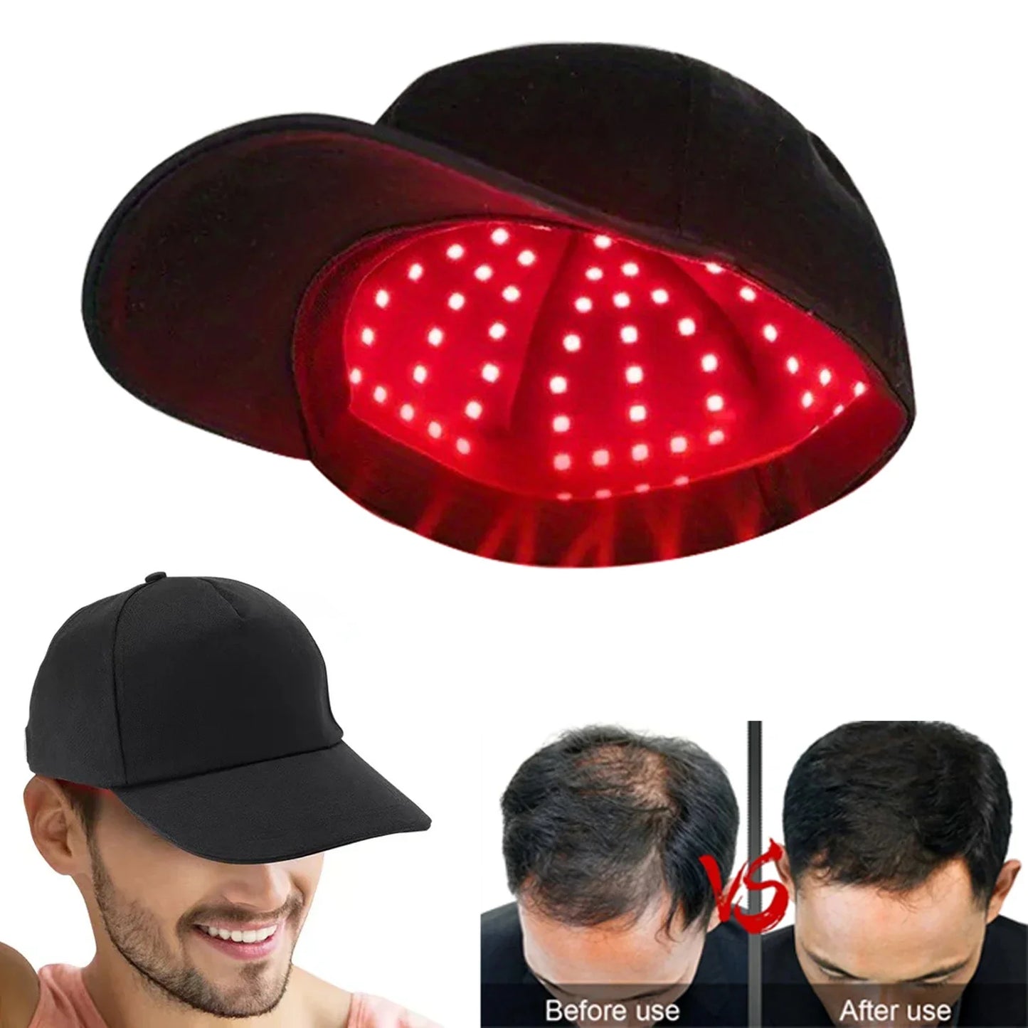 New 96Pcs Infrared LEDs Red Light Therapy 660nm&850nm Hair Growth Cap for Hair Regrowth Anti Hair Loss Relax Scalp Hair Care Hat