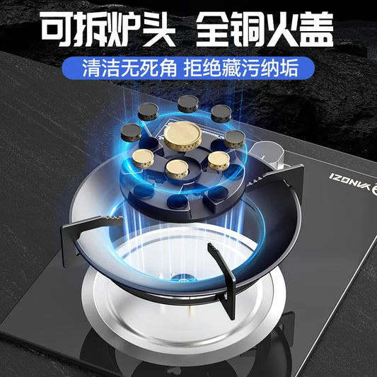Gas Stove, Single Burner for Home Use, Dual-Purpose Embedded, YANGZI Mighty Fire Gas Stove AB