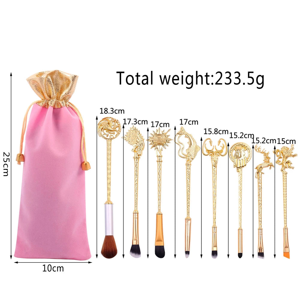 Movie Game of Thrones Hand of the King Song of Ice and Fire Makeup Brushes Set Foundation Blending Brush Female Makeup Tools