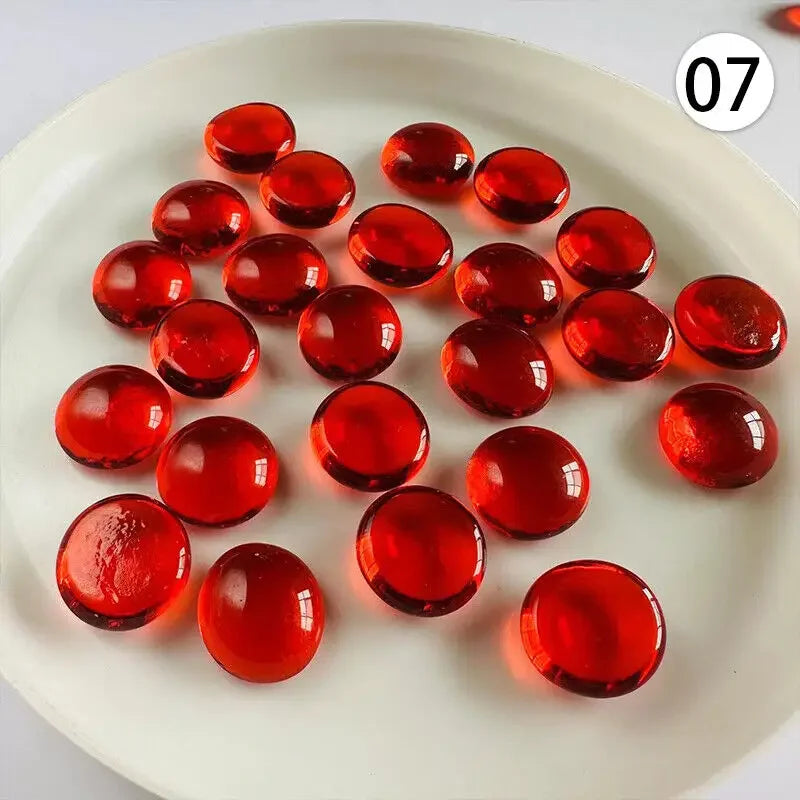 100% Natural Round Clear Quartz Crystal Bulk Tumbled Stone Mini Colourful Flat Stone Ornament Fish Tank Aquarium Decorations