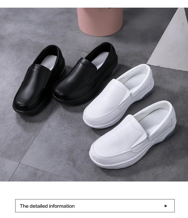 Sneakers Women Nurse White Shoes Comfortable Women Walking Shoes Breathable Female Flats Footwear Platform Lightweight Slip-On