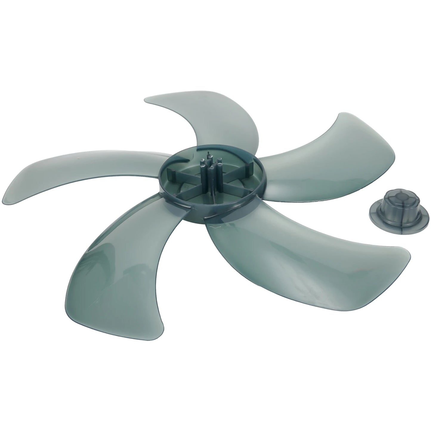 Replacement Fan Blade for 16 Inch Household Stand or Desk Fans 5 Leaves Plastic Blade with Nut Cover Offering Use